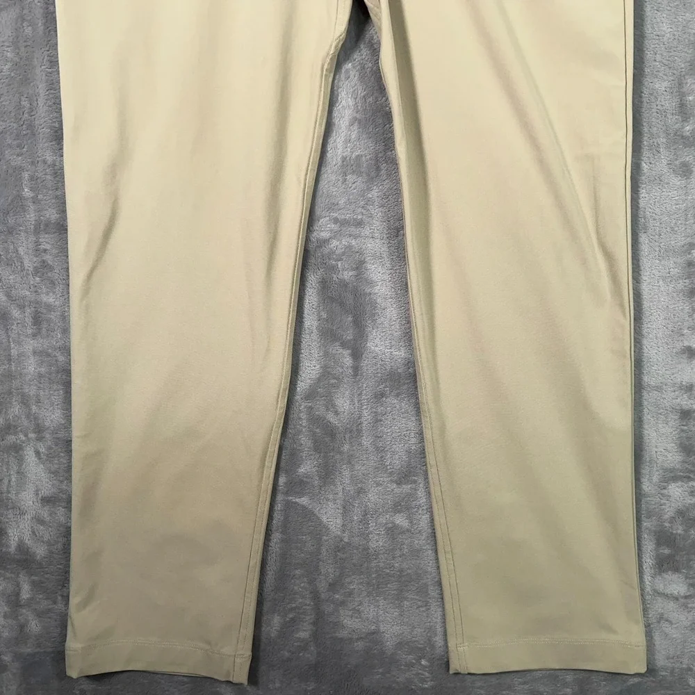 Lululemon ABC Classic Fit Pants Mens 30x28 Beige Khaki Straight Warpstreme